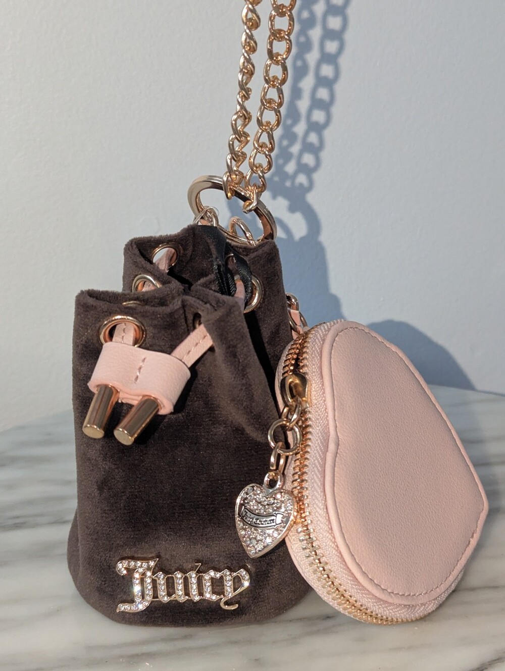 Juicy Couture  Mini Drawstring Bag and Heart Micro Bags